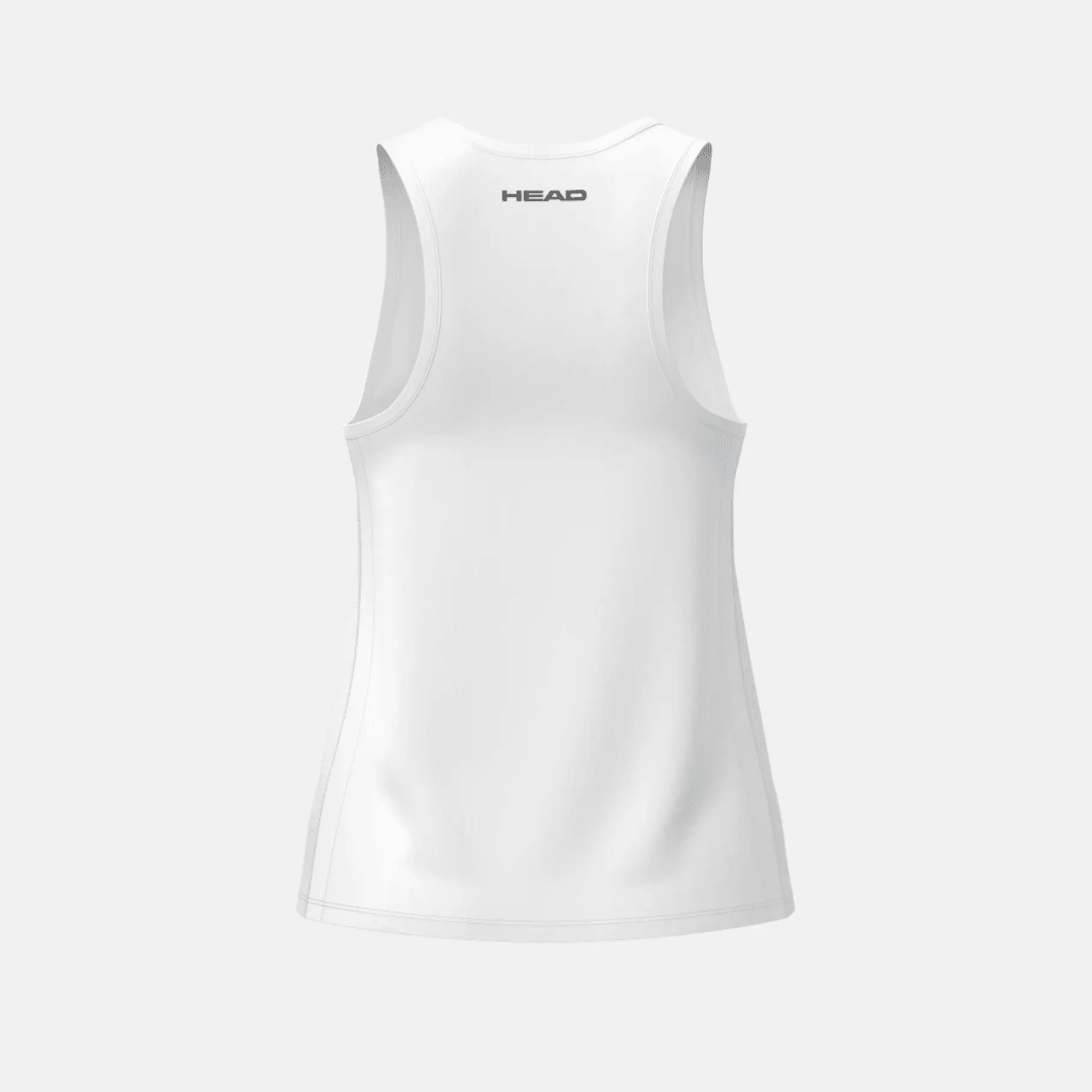 Head Club 25 Tech Tank Top Women White träningslinne tennis & padel
