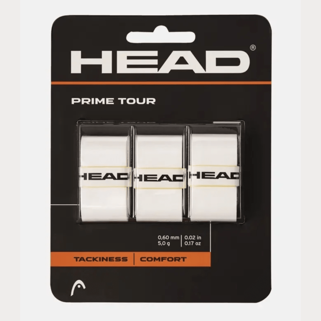 Head Prime Tour 3-Pack White Tennis Overgrip