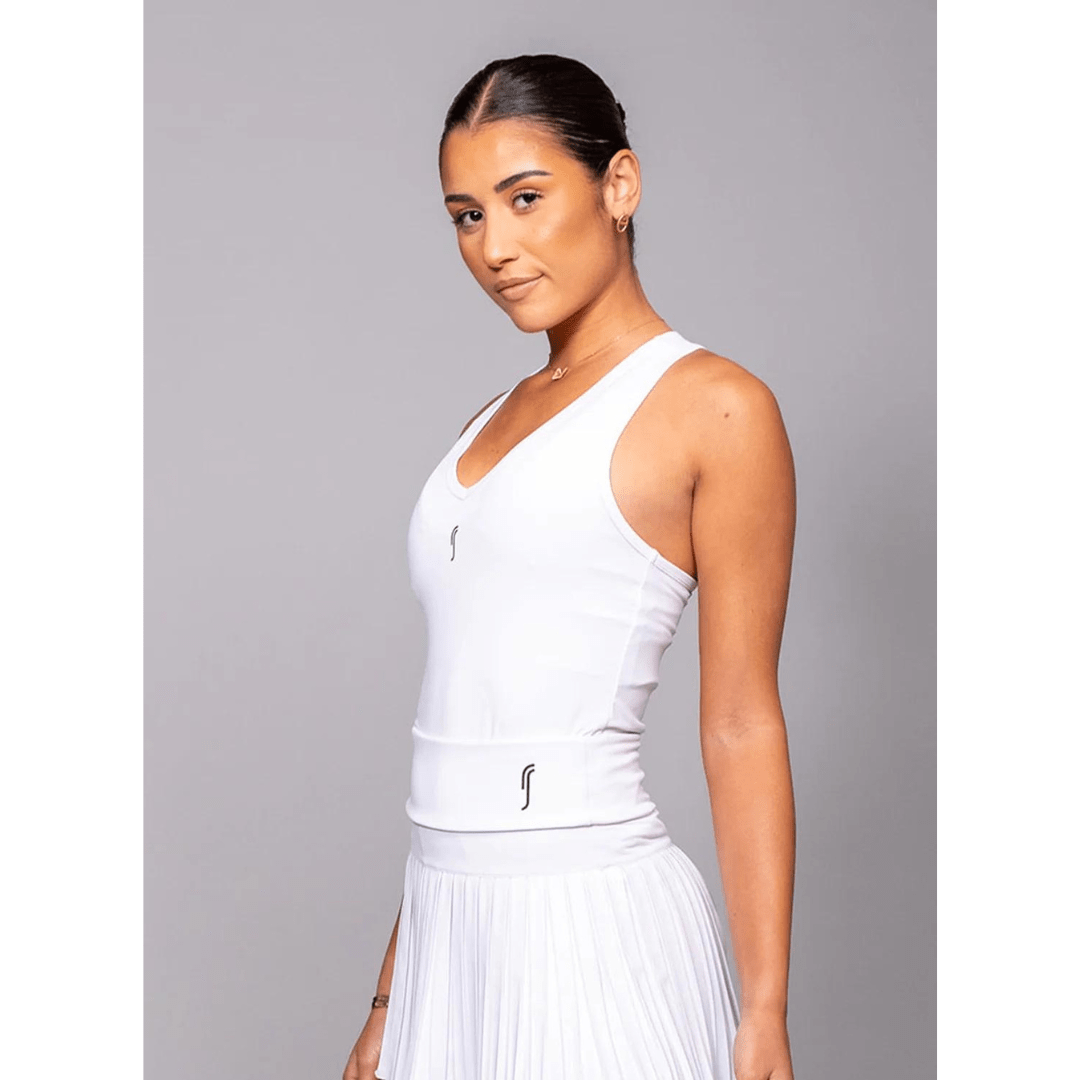RS Women's Court V-neck Top white träningslinne tennis & padel