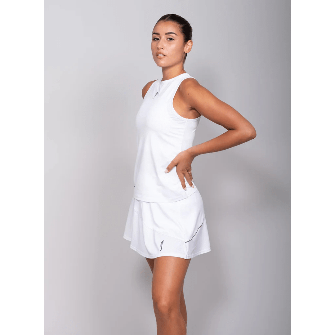 RS Women's Performance Tank Mesh white/deep blue training tank top tennis & padel