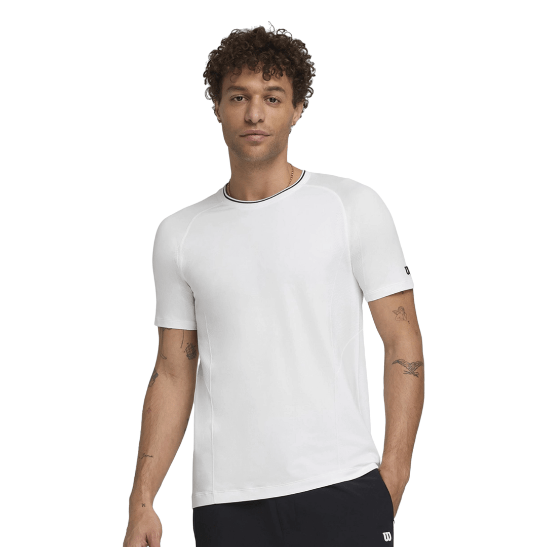 Wilson Men Team Seamless Crew Bright White t-shirt tennis & padel