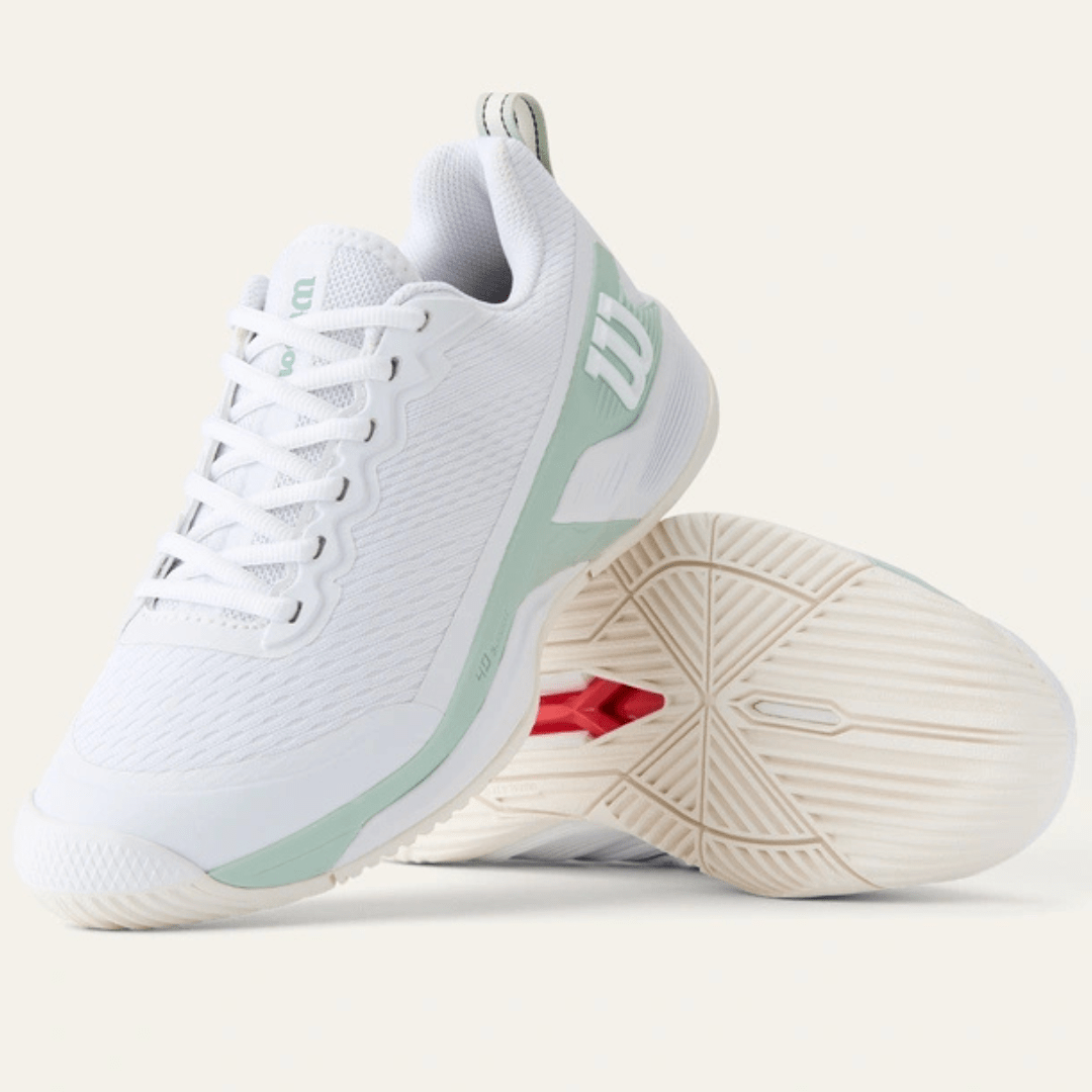 Wilson Rush Pro 4.5 all court tennissko til kvinder white / surf spray / tofu