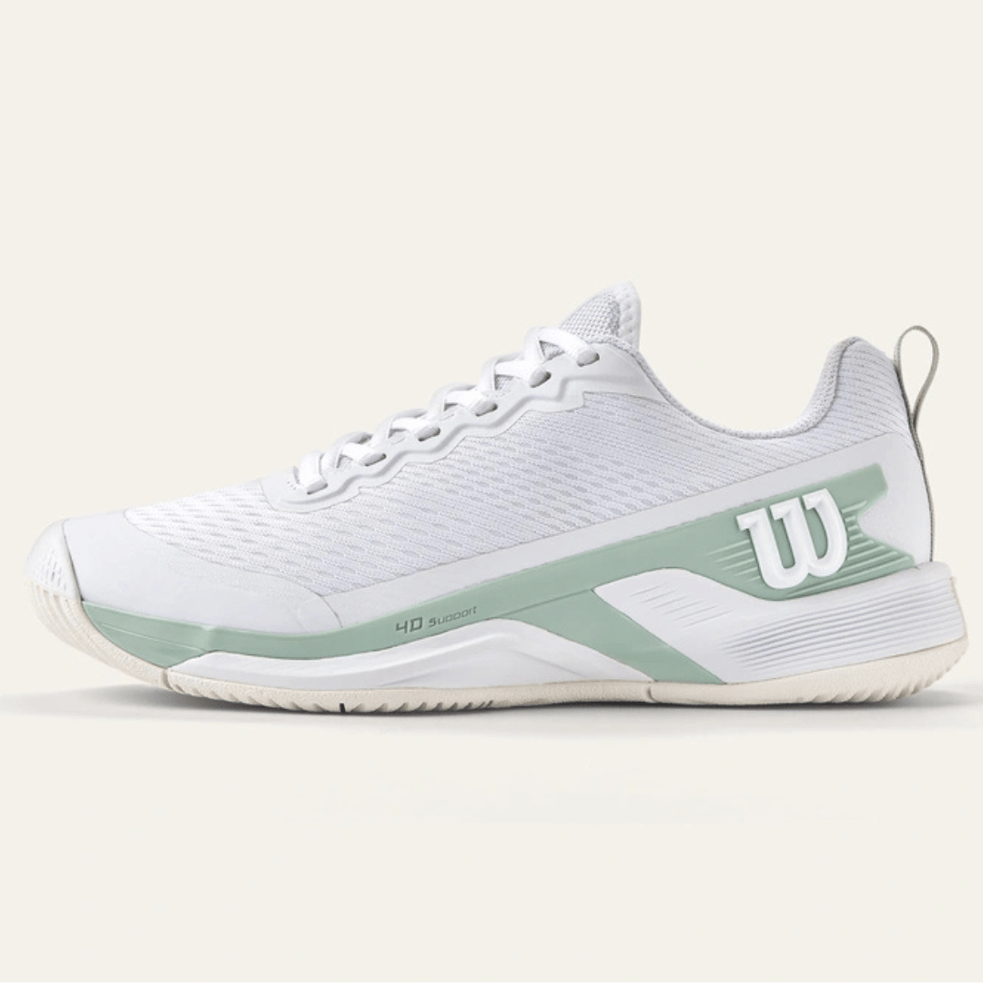 Wilson Rush Pro 4.5 all court tennissko til kvinder white / surf spray / tofu