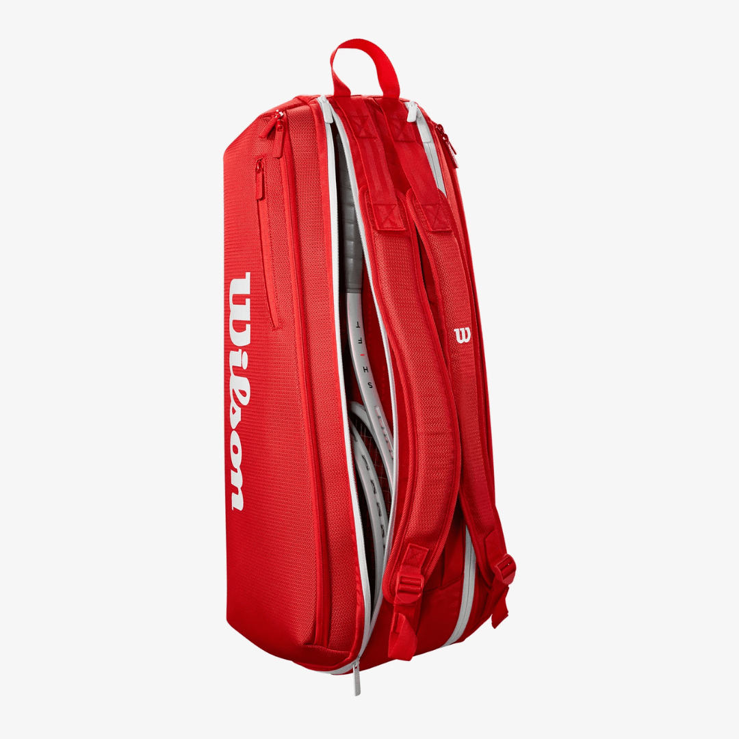 Wilson Super Tour 6-pack Wilson Red 2025 röd tennisväska