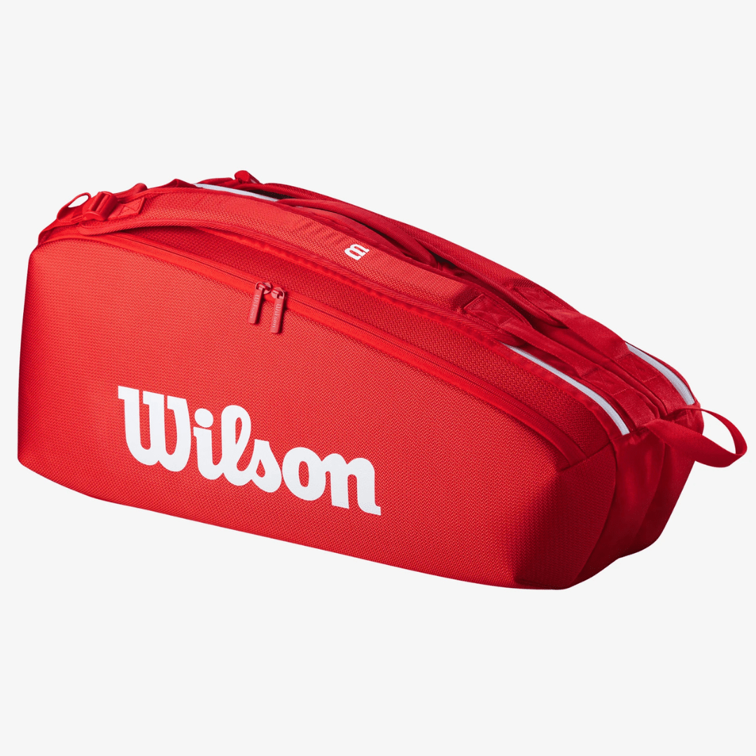 Wilson Super Tour 6-pack Wilson Red 2025 red tennis racket bag