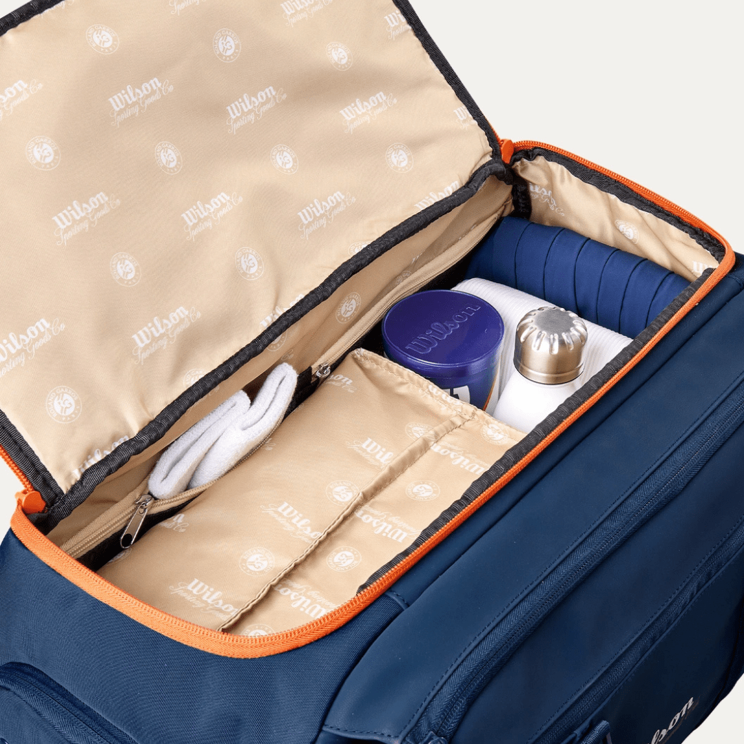 Wilson Roland Garros 2026 Session de Soirée Small Duffel Bag Navy/Clay tennisväska