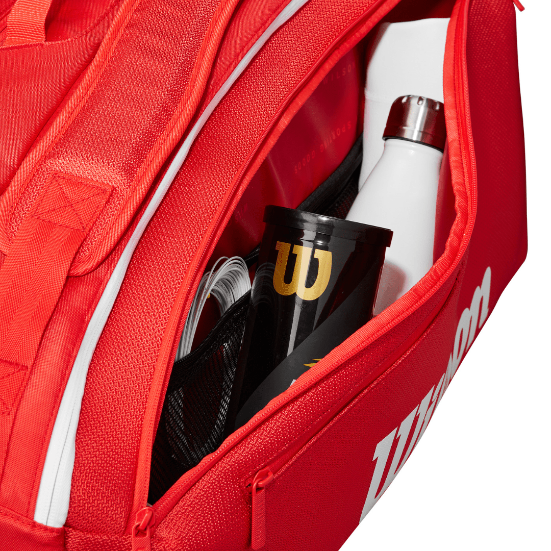 Wilson Super Tour 15-pack Wilson Red 2025 röd tennisväska