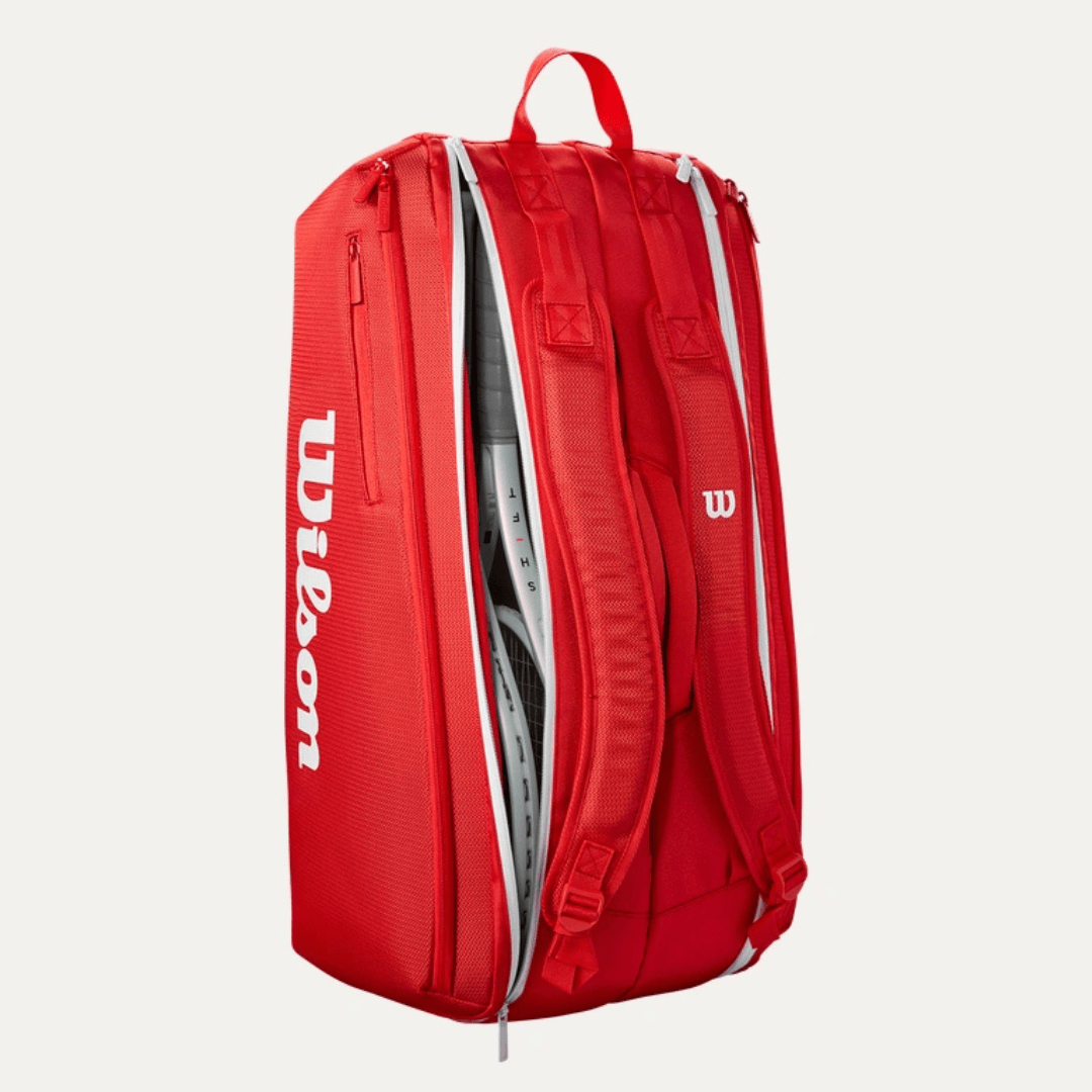 Wilson Super Tour 9-pack Wilson Red 2025 röd tennisväska
