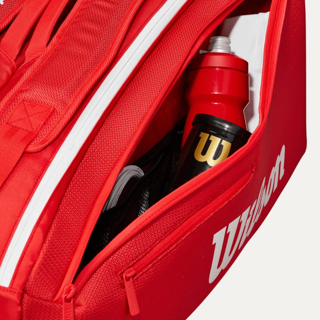 Wilson Super Tour 9-pack Wilson Red 2025 röd tennisväska