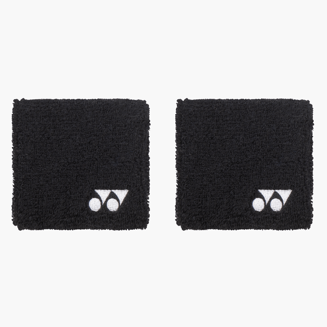 Yonex Wristband Black 2-pack Medium svedbånd til tennis og padel