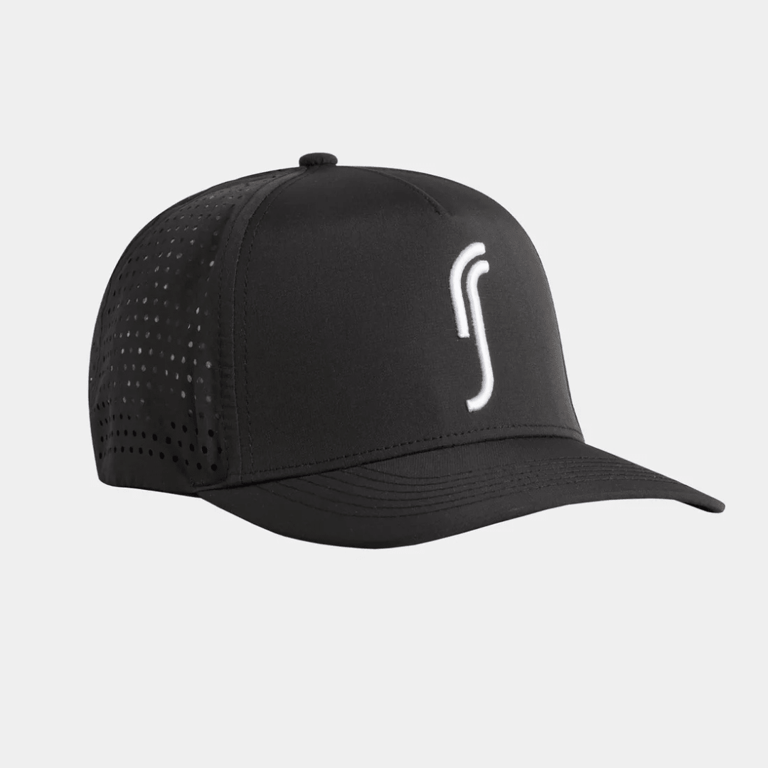 RS Fred Performance Cap Black/White Logo sort kasket