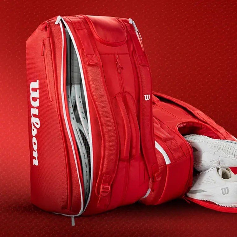 Wilson Super Tour Wilson red 2025 tennis bag collection - House of Bontin