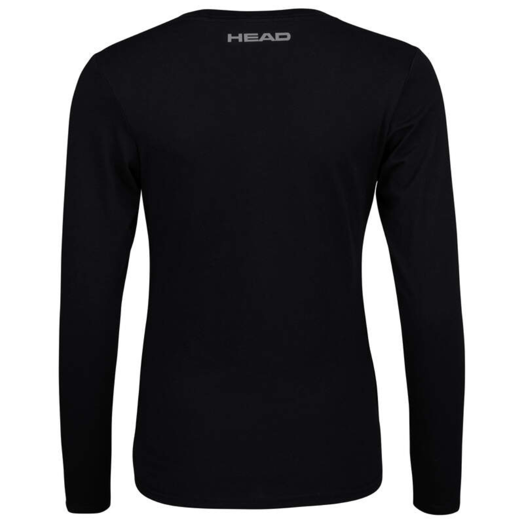 Head Club 22 Linda Long Sleeve (LS) Women Sort træningstrøje tennis & padel