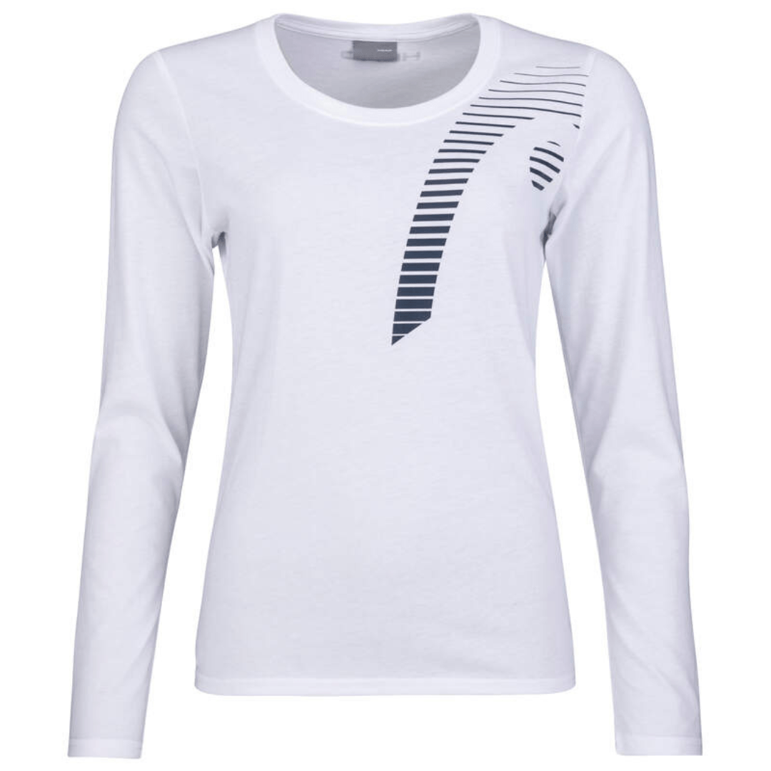 Head Club 22 Linda Long Sleeve (LS) Women Hvid træningstrøje tennis & padel