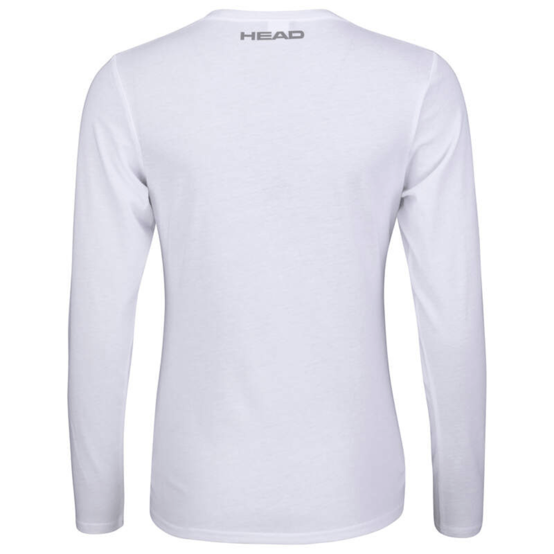 Head Club 22 Linda Long Sleeve (LS) Women Hvid træningstrøje tennis & padel