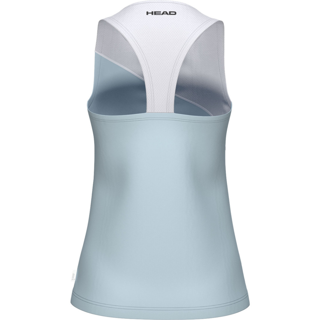 Head Spirit Tank Top Women Light Blue-White träningslinne tennis & padel
