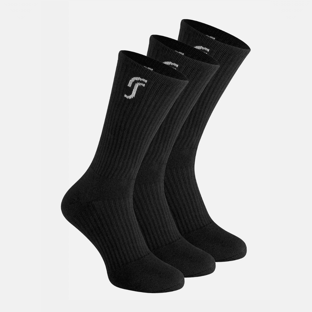 RS Cushioned Performance Socks 3-pak sportsstrømper sort