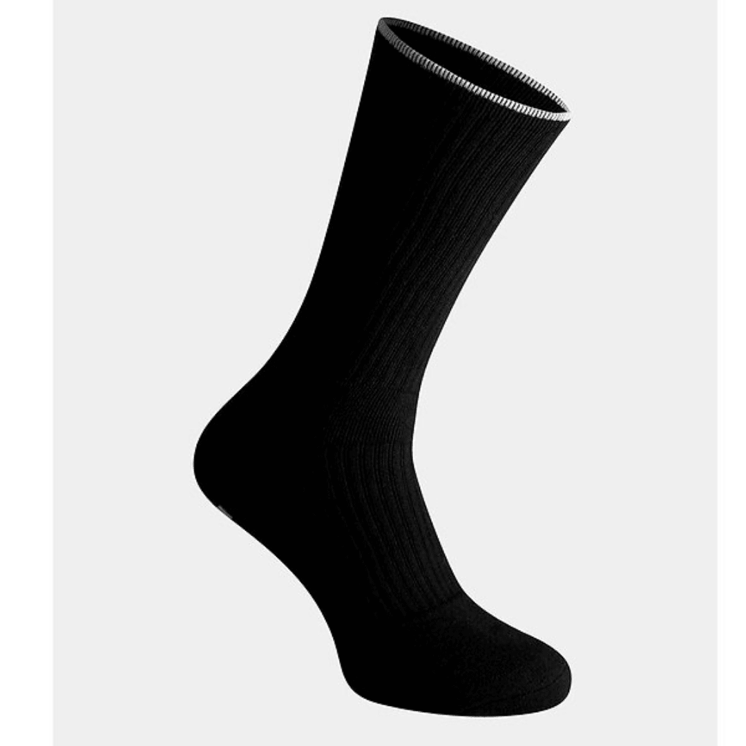 RS Cushioned Performance Socks 3-pak sportsstrømper sort med hvid stribe