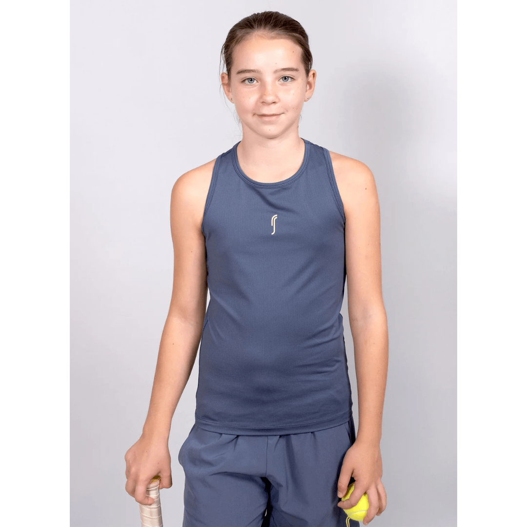 RS Girl's Performance Racerback Mesh Deep Blue träningslinne flickor