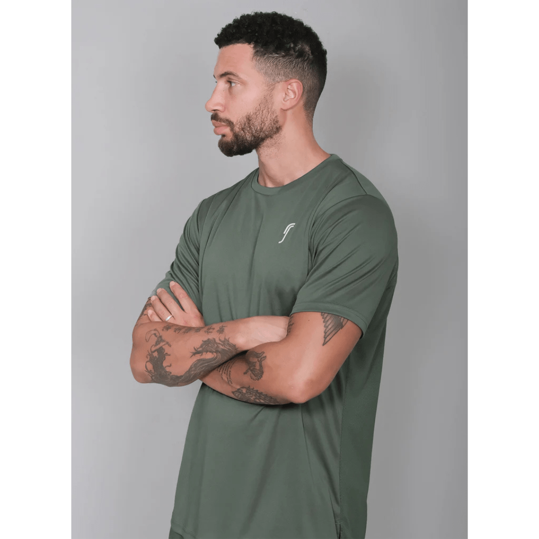 RS Men's Performance Tee Court Green t-shirt for tennis & padel