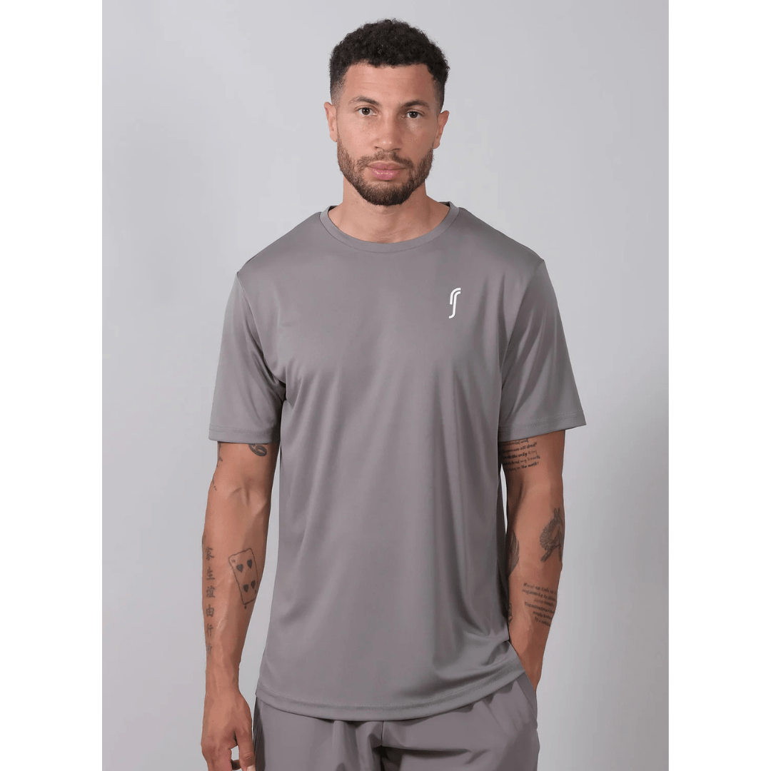 RS Men's Performance Tee Solid Grey training shirt man