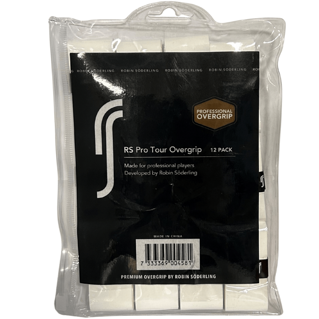 RS Pro Tour Overgrip White 12-pack grepplinda tennis