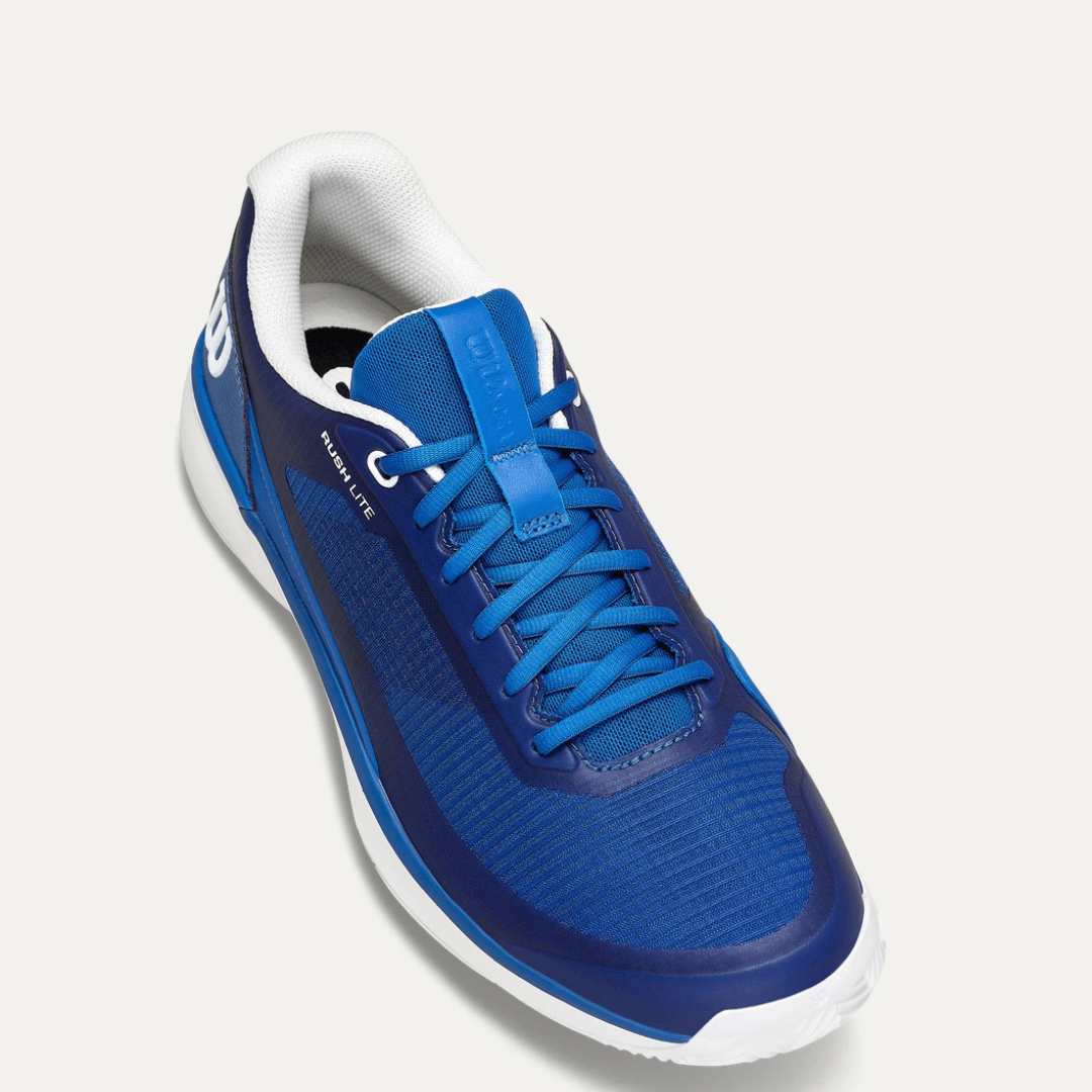 Wilson Rush Lite 5 Clay Men's Tennis Shoe Deja Vu Blue/White/Safety Yellow grustennisskor herr