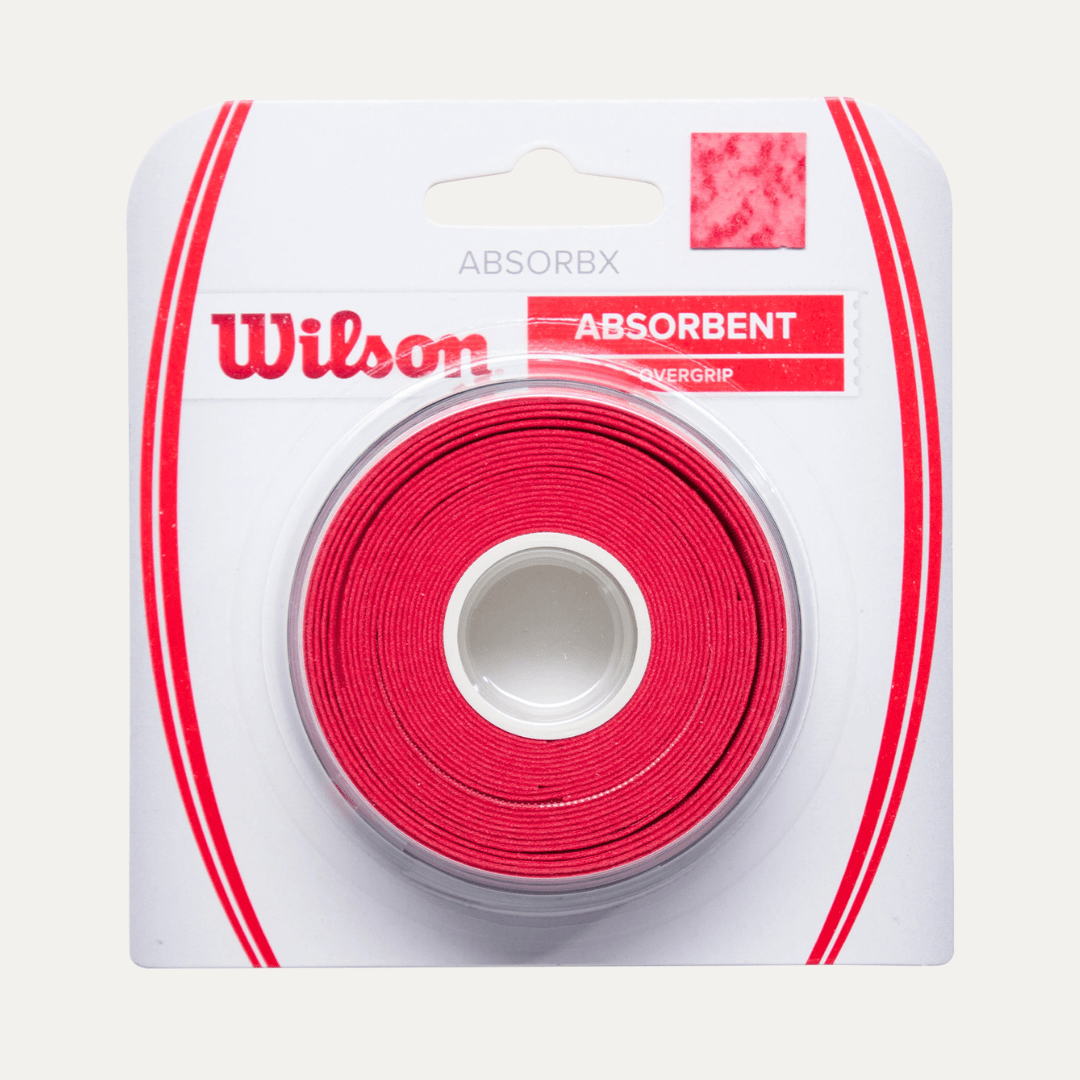 Wilson Absorbx Overgrip Tennis Röd 3-pack grepplinda