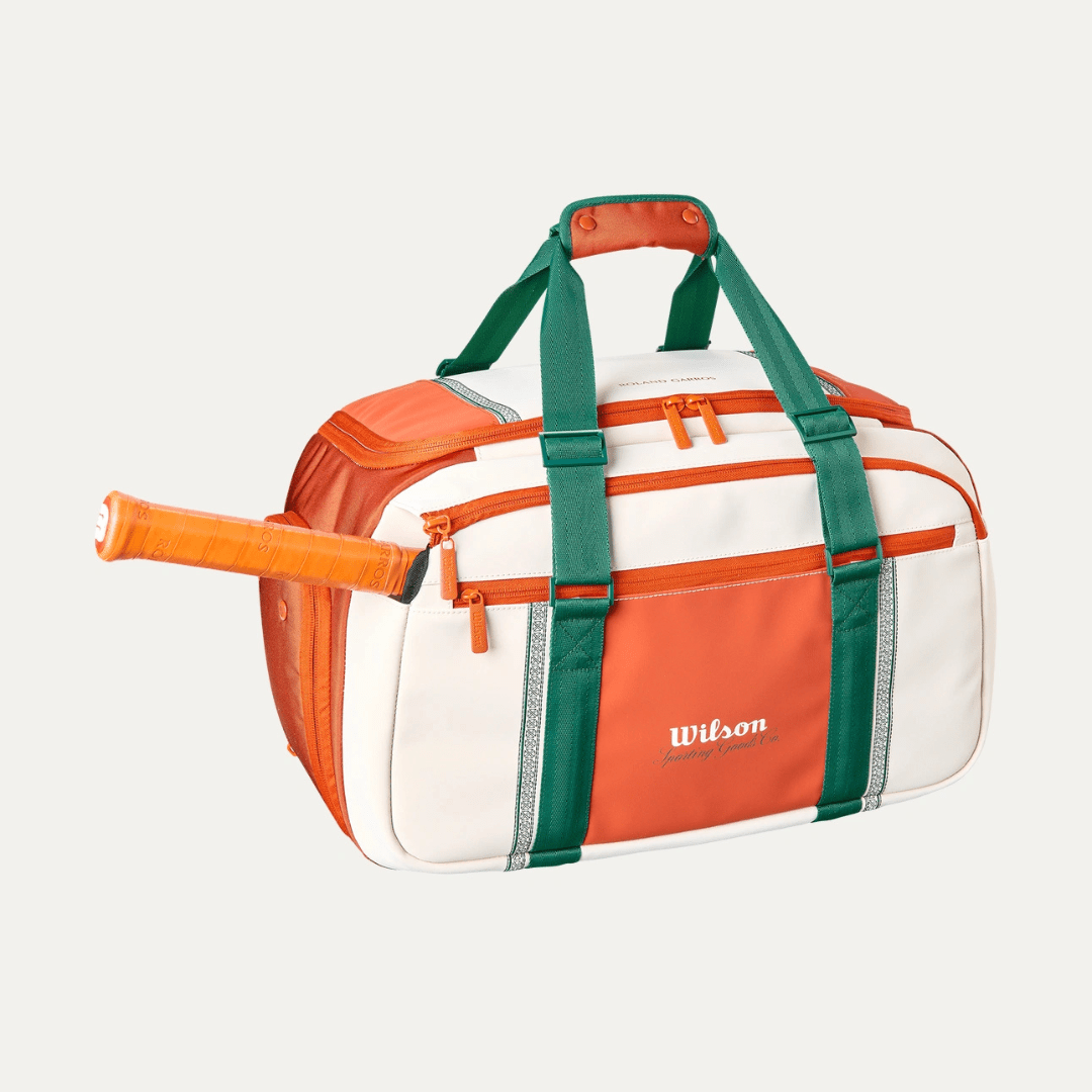 Wilson Roland Garros 2026 Small Duffel Bag Cream/Clay/Green tennis bag