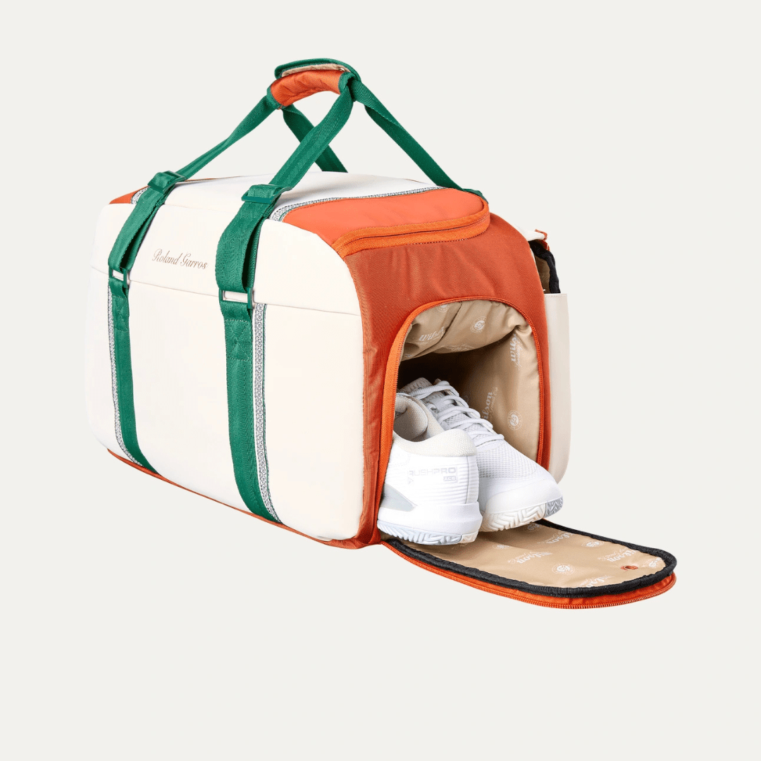 Wilson Roland Garros 2026 Small Duffel Bag Cream/Clay/Green tennis bag