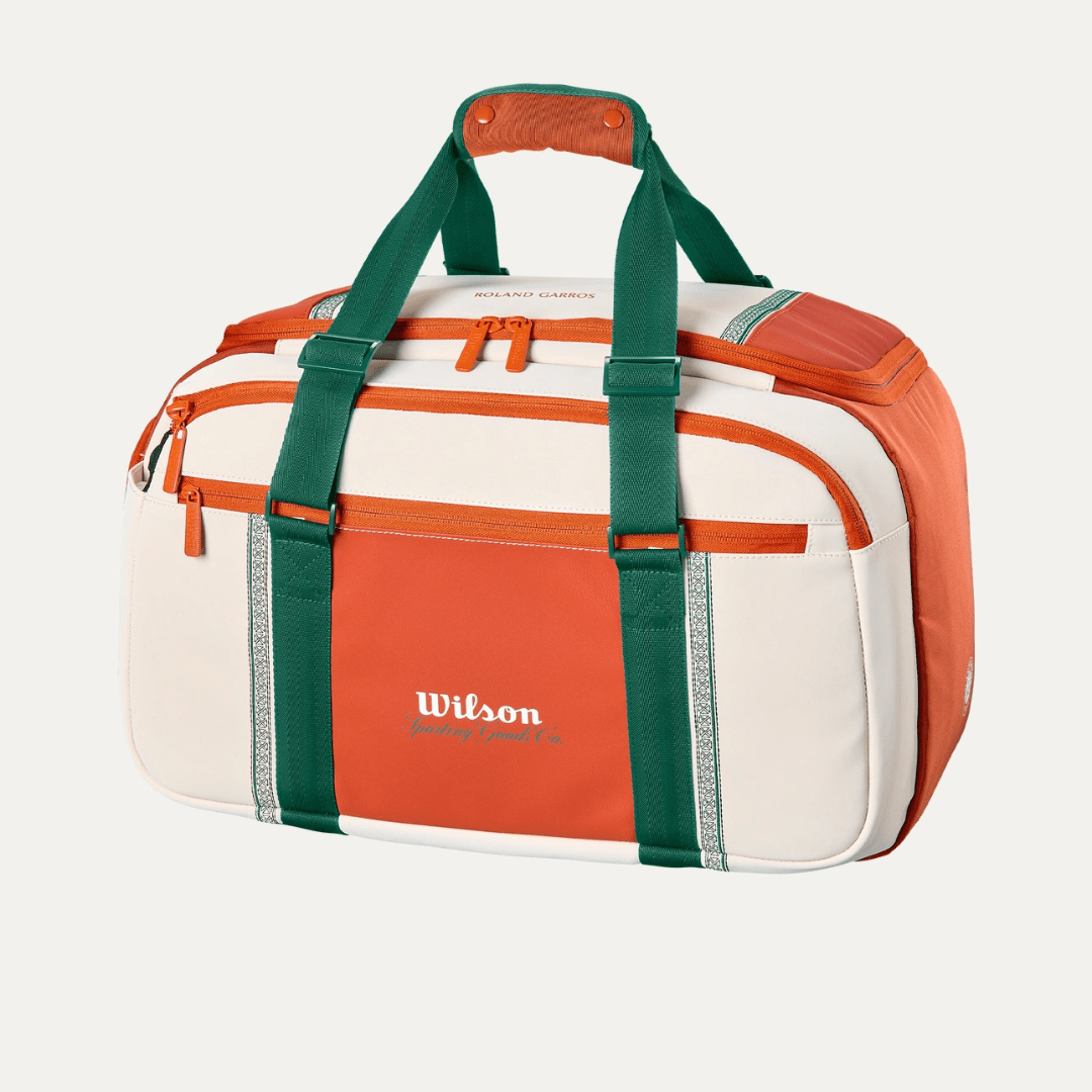 Wilson Roland Garros 2026 Small Duffel Bag Cream/Clay/Green tennis bag