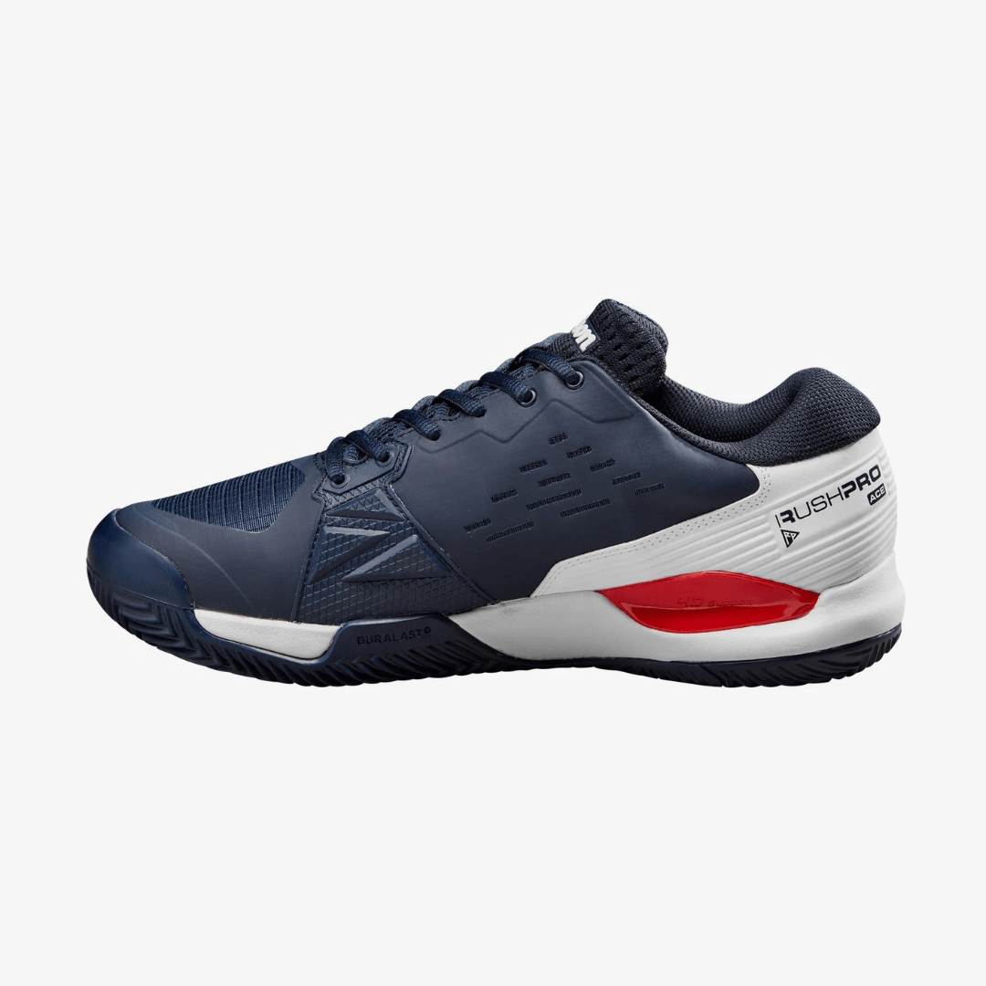 Wilson Rush Pro Ace Clay tennis shoes for men navy blazer / white / wilson red
