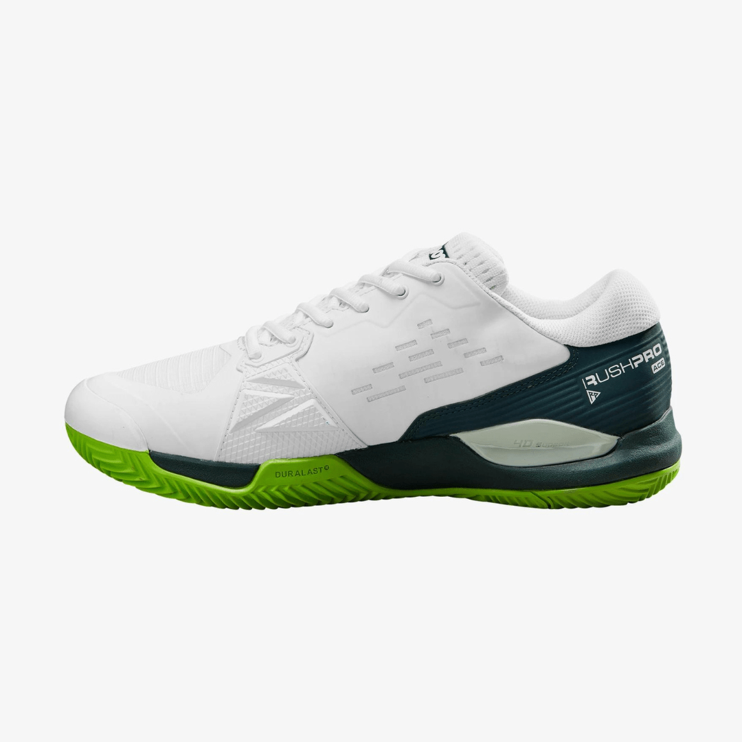 Wilson Rush Pro Ace Clay tennis shoes for men white / ponderosa / jas green