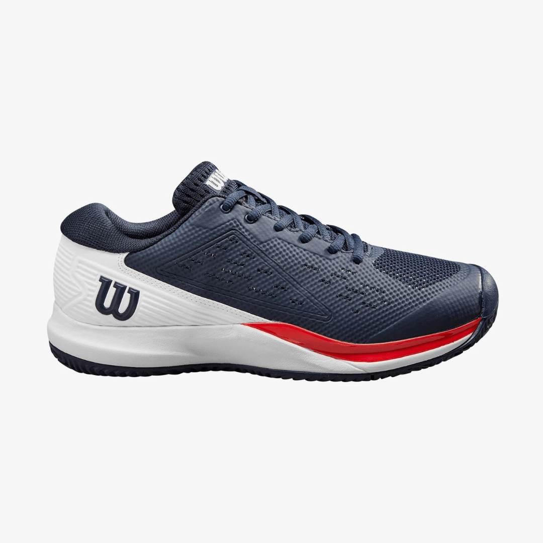 Wilson Rush Pro Ace all-court men tennis shoes navy blazer/white/wilson red