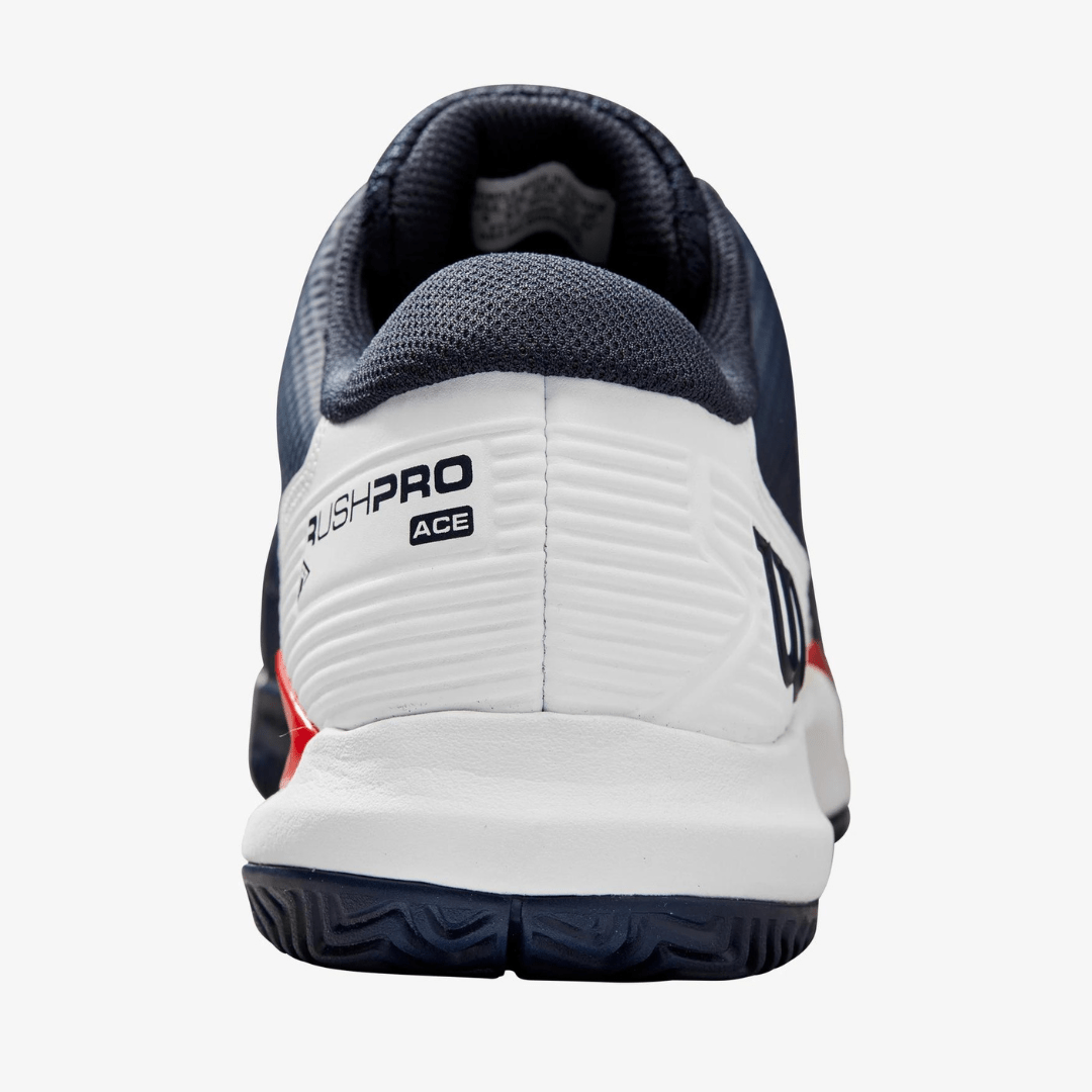Wilson Rush Pro Ace all-court tennissko til mænd navy blazer/hvid/wilson rød