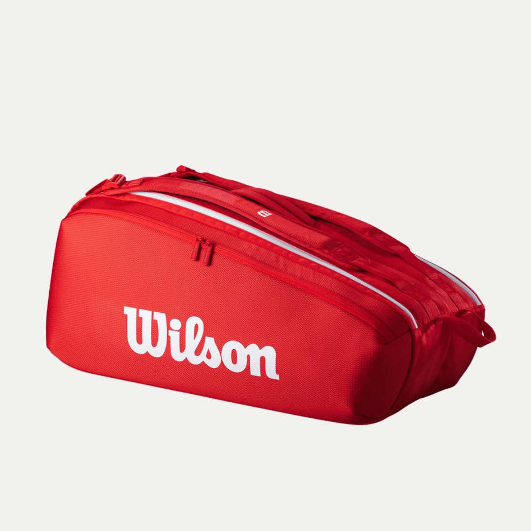 Wilson Super Tour 9-pack Wilson Red 2025 röd tennisväska