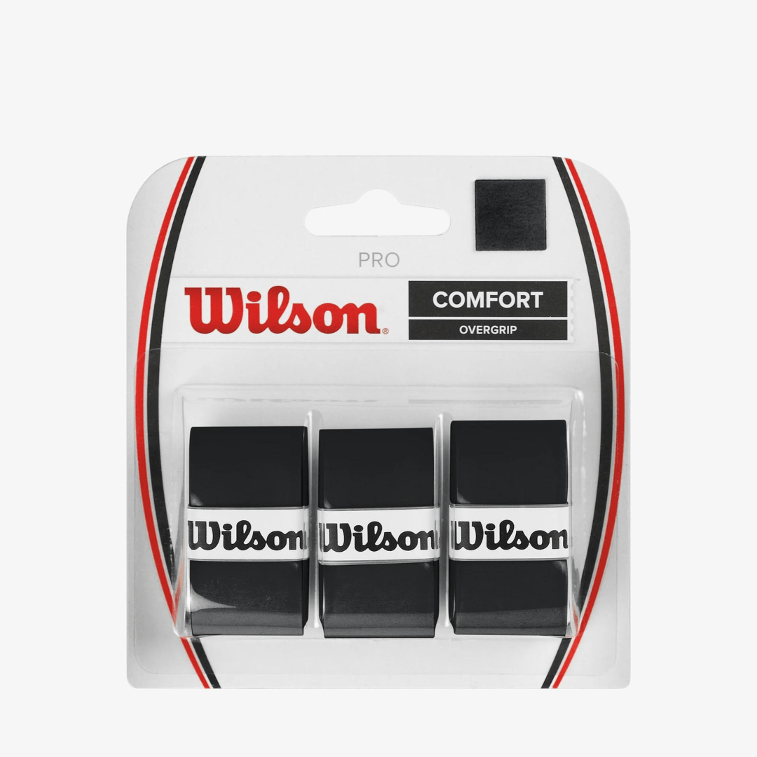 Wilson PRO COMFORT OVERGRIP svart 3-pack grepplinda