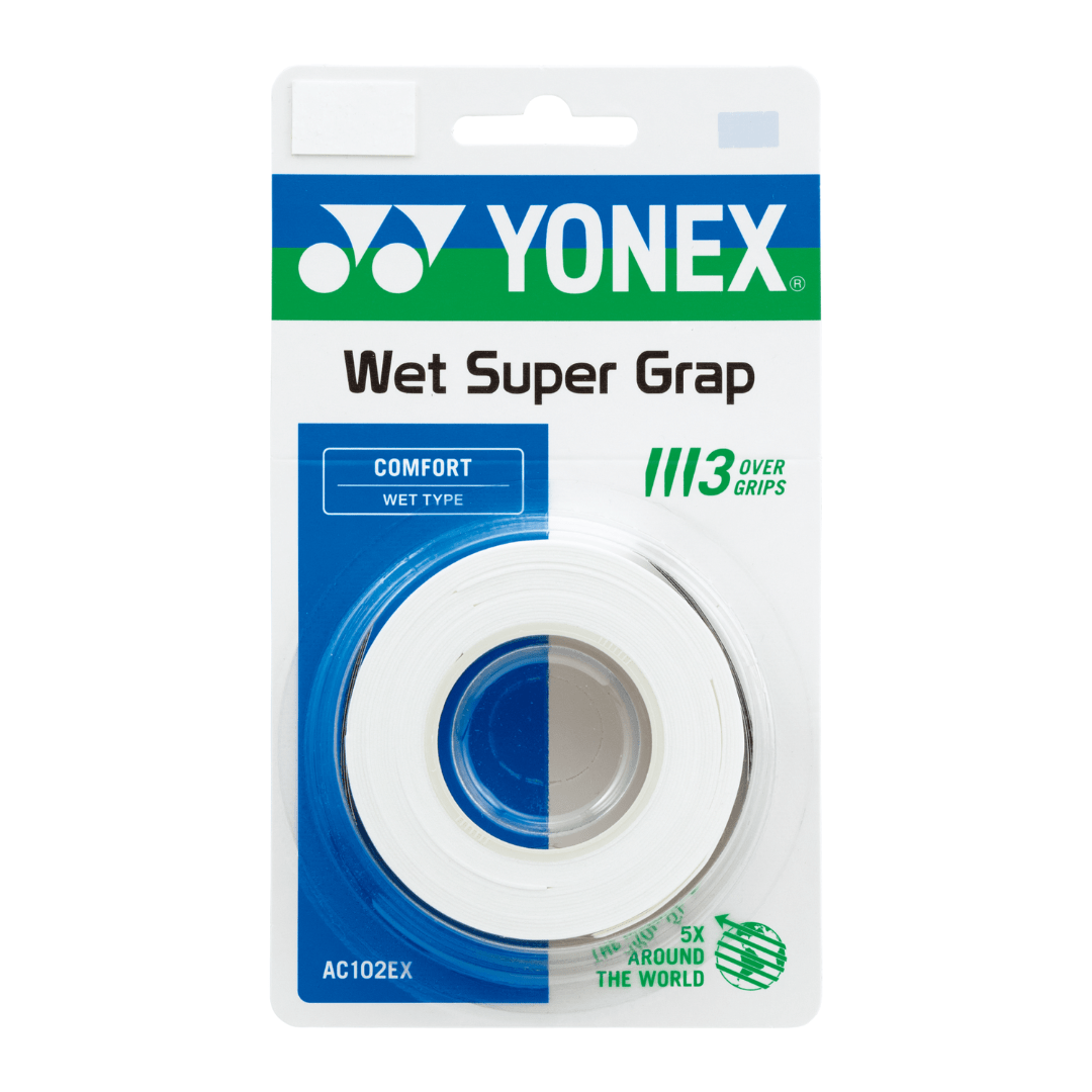 Yonex Wet Super Grap 3-pak hvid greb pad tennis