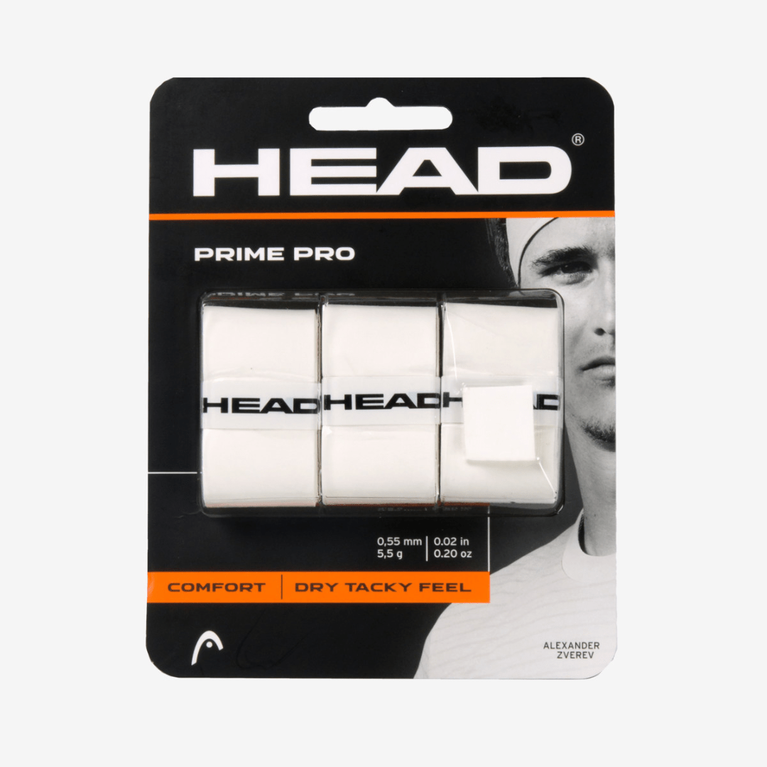 Head Prime Pro 3-pack White grip tennis