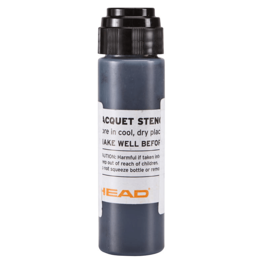 Head stencil ink black for racket strings