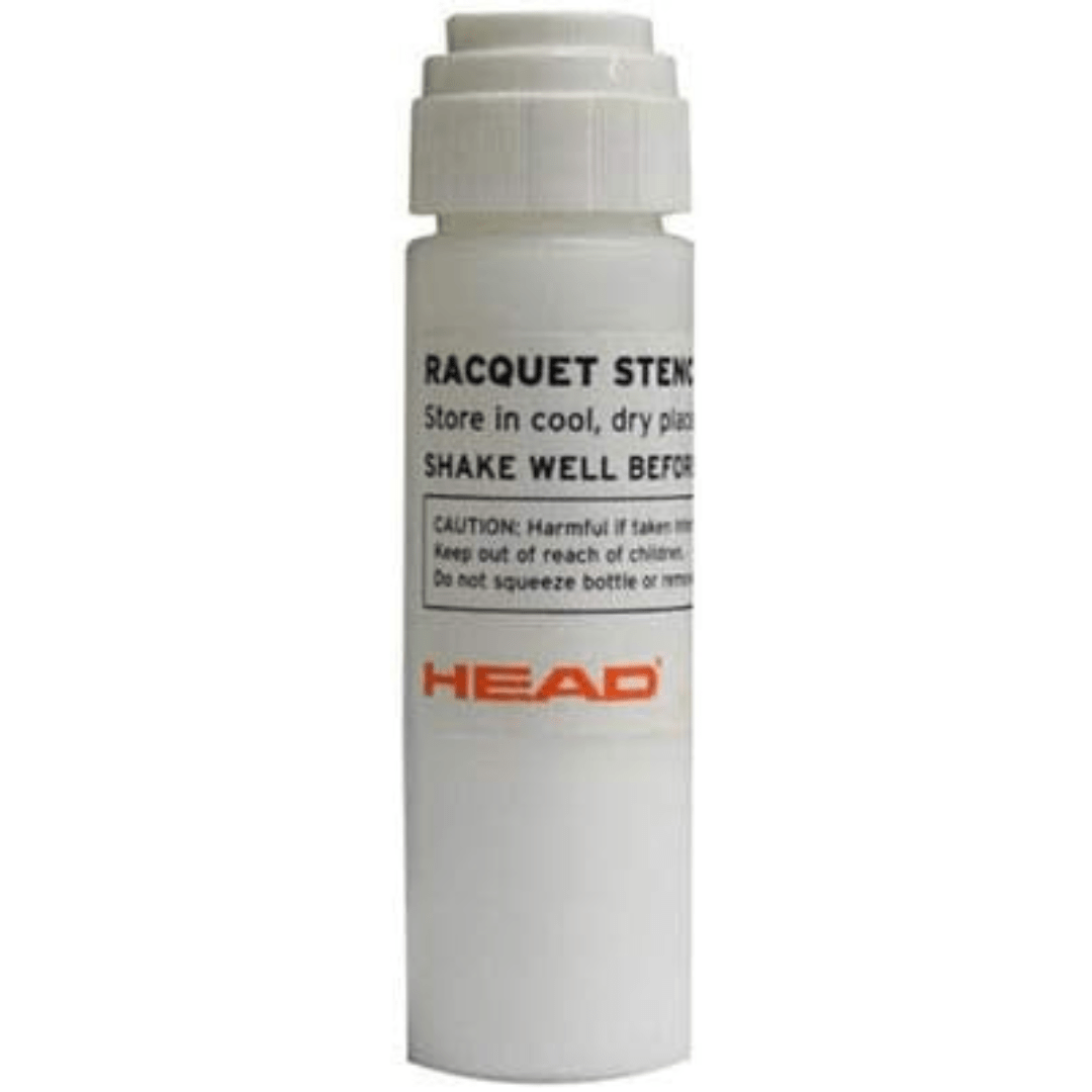 Head stencil ink white for racket strings