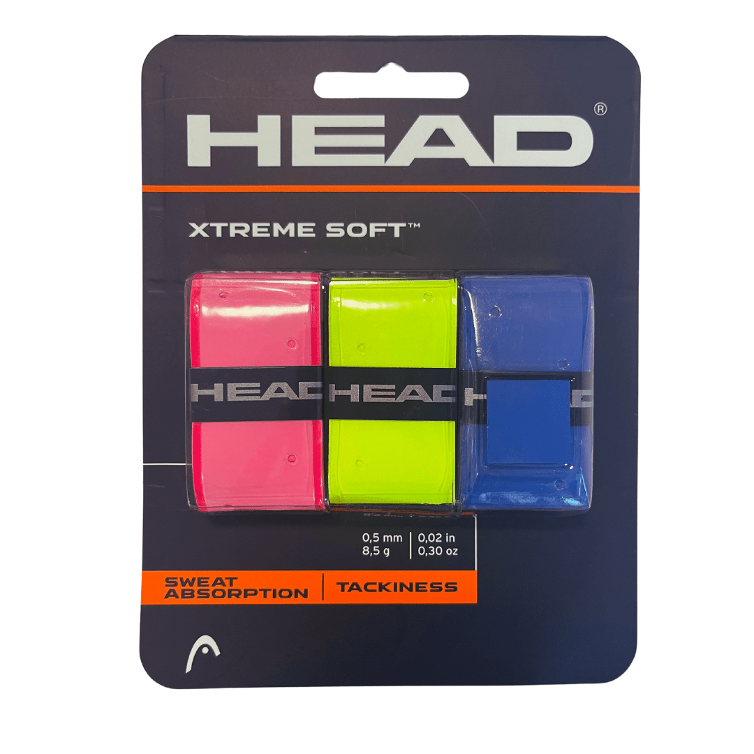 Head Xtreme Soft 3-pack Pink/Yellow/Blue grip tennis