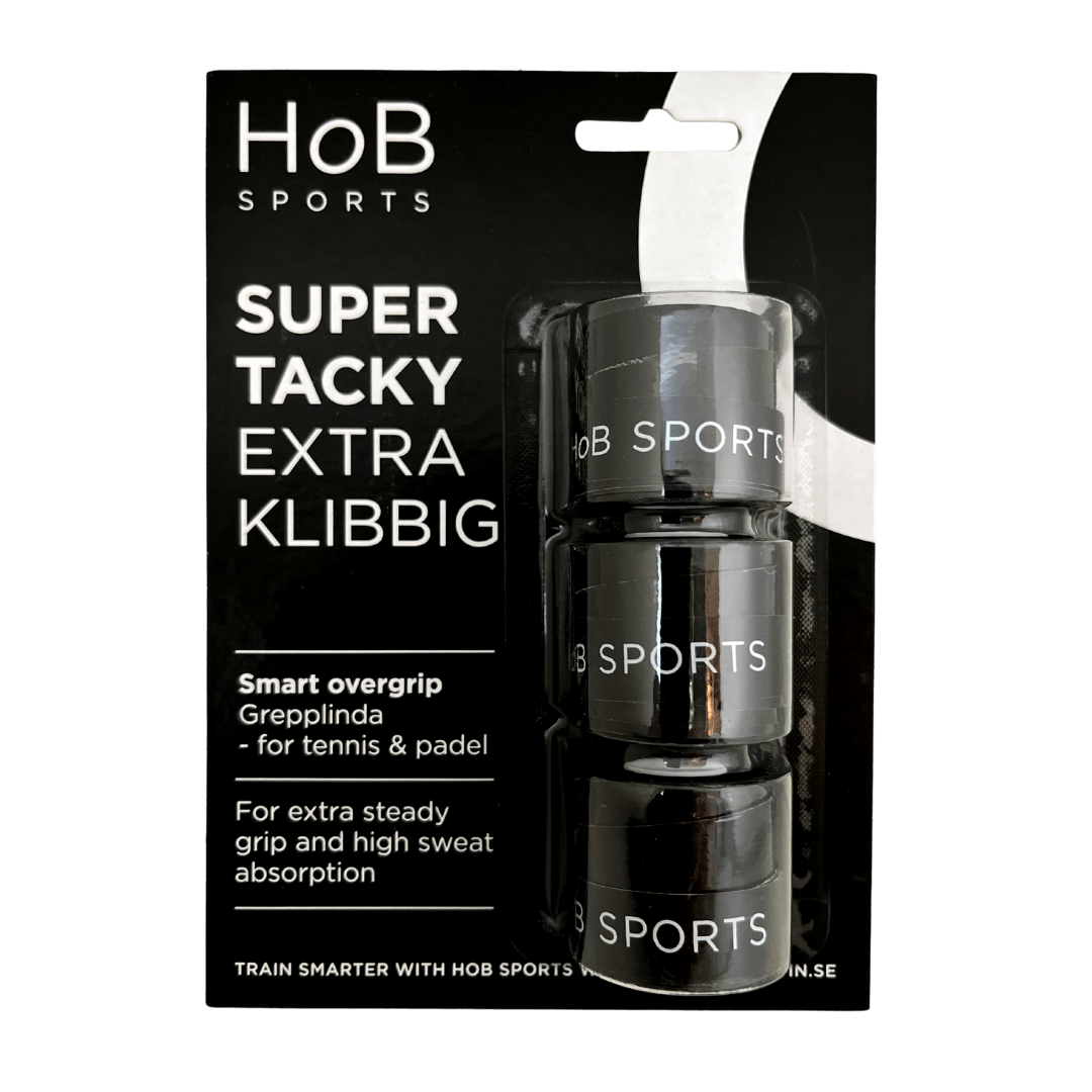 HoB Sports Super Tacky overgrip 3-pack BLACK