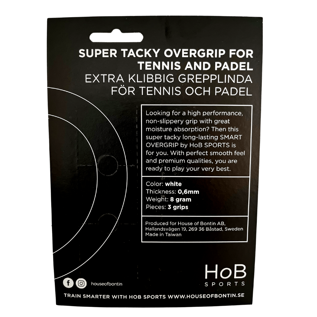 HoB Sports Super Tacky overgrip 3-pack BLACK