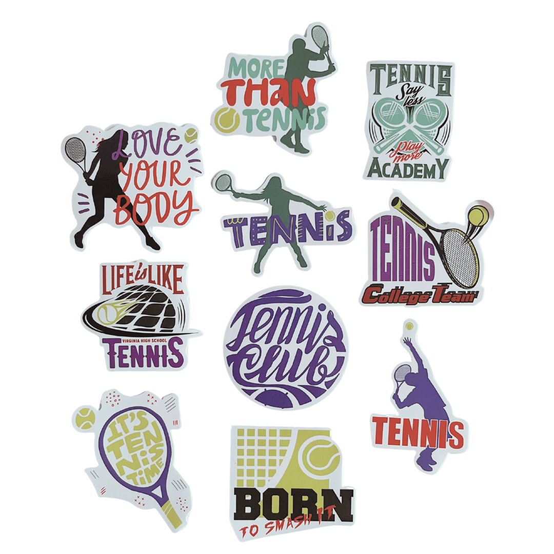 Tennis stickers 25pcs different tennis motifs