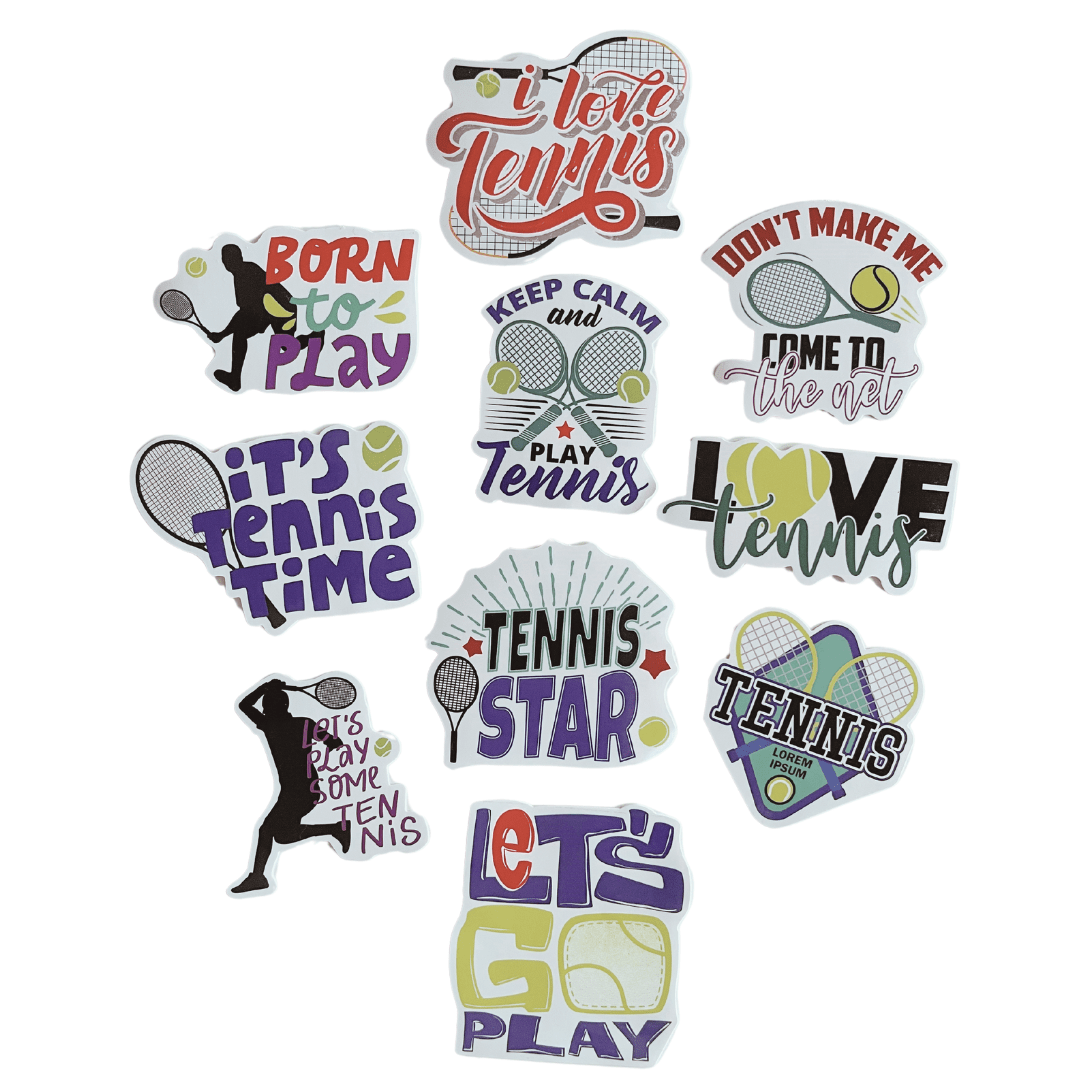 Tennis stickers 25pcs different tennis motifs