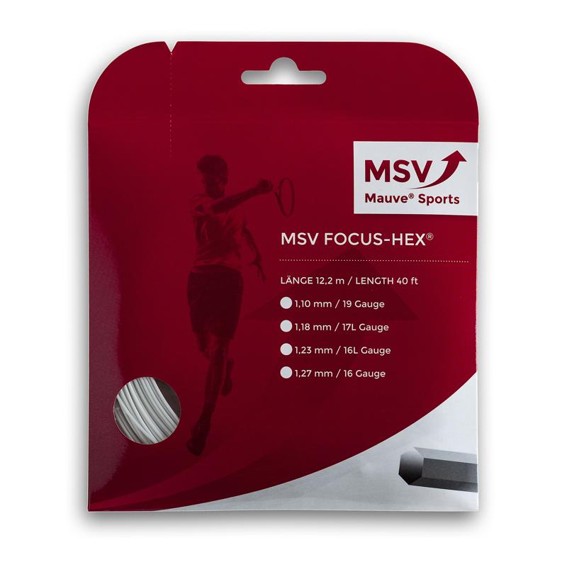 MSV Tennis Strings Focus HEX 12m 1,23mm MULTIPLE COLORS