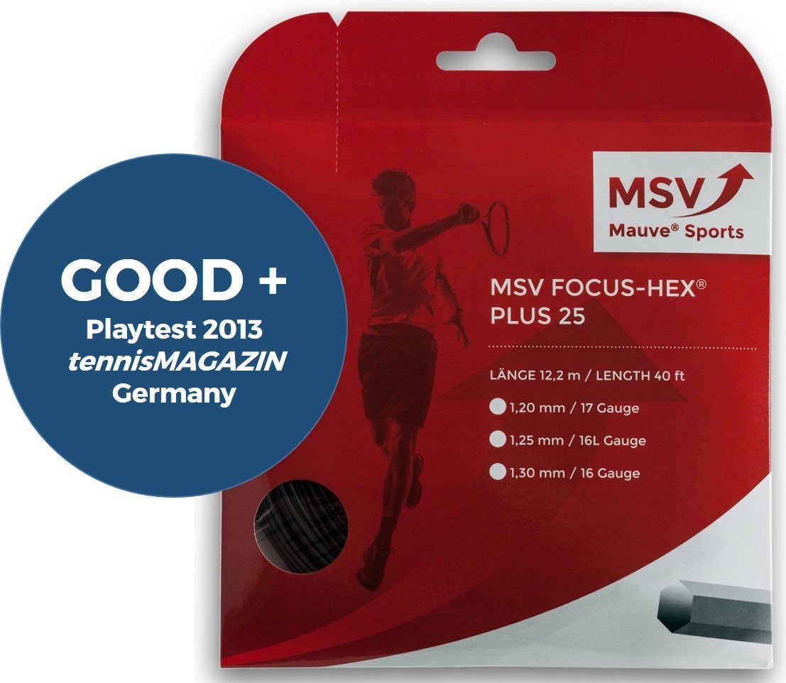 MSV Tennis Strings Focus Hex Plus 25 12m