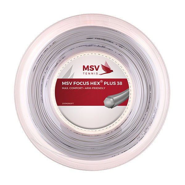 MSV Tennis String Focus Hex Plus 38 reel 200m 1,15mm WHITE