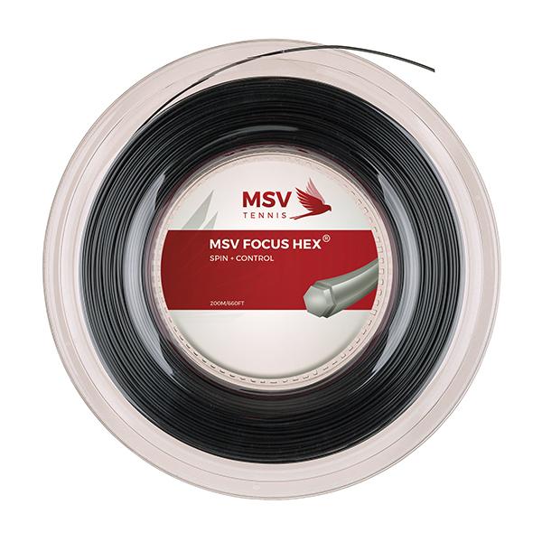 MSV Tennis String Focus HEX reel 200m 1.10mm MULTIPLE COLORS